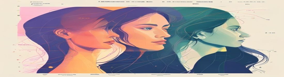 色彩心理学在美女网站设计中的应用原理图示，展示暖冷色对用户情绪的影响